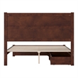 Aveline Queen Platform Bed with Matching Footboard & Drawers in Walnut
