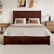 Aveline Queen Platform Bed with Matching Footboard & Drawers in Walnut