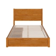 Aveline Queen Platform Bed with Matching Footboard & Drawers in Light Toffee