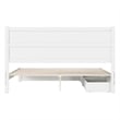Aveline King Platform Bed with Matching Footboard & Drawers in White