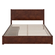 Aveline King Platform Bed with Matching Footboard & Drawers in Walnut