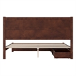 Aveline King Platform Bed with Matching Footboard & Drawers in Walnut