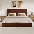 Aveline King Platform Bed with Matching Footboard & Drawers in Walnut