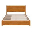 Aveline King Platform Bed with Matching Footboard & Drawers in Light Toffee