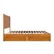Aveline King Platform Bed with Matching Footboard & Drawers in Light Toffee