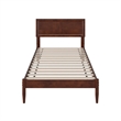 Ellarie Twin XL Solid Wood Platform Bed in Walnut