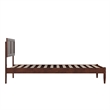 Ellarie Twin XL Solid Wood Platform Bed in Walnut