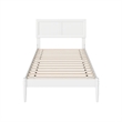 Ellarie Twin Solid Wood Platform Bed in White