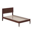 Ellarie Twin Wood Platform Bed in Walnut