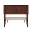 Ellarie Twin Wood Platform Bed in Walnut