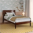 Ellarie Twin Wood Platform Bed in Walnut