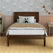 Ellarie Twin Wood Platform Bed in Walnut