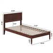 Ellarie Twin Wood Platform Bed in Walnut