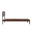 Ellarie Twin Wood Platform Bed in Walnut