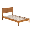 Ellarie Twin Solid Wood Platform Bed in Light Toffee