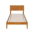 Ellarie Twin Solid Wood Platform Bed in Light Toffee