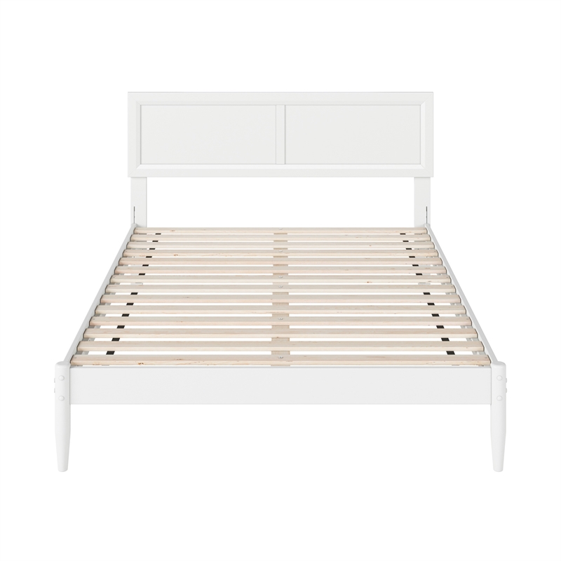 Ellarie Full Solid Wood Platform Bed in White