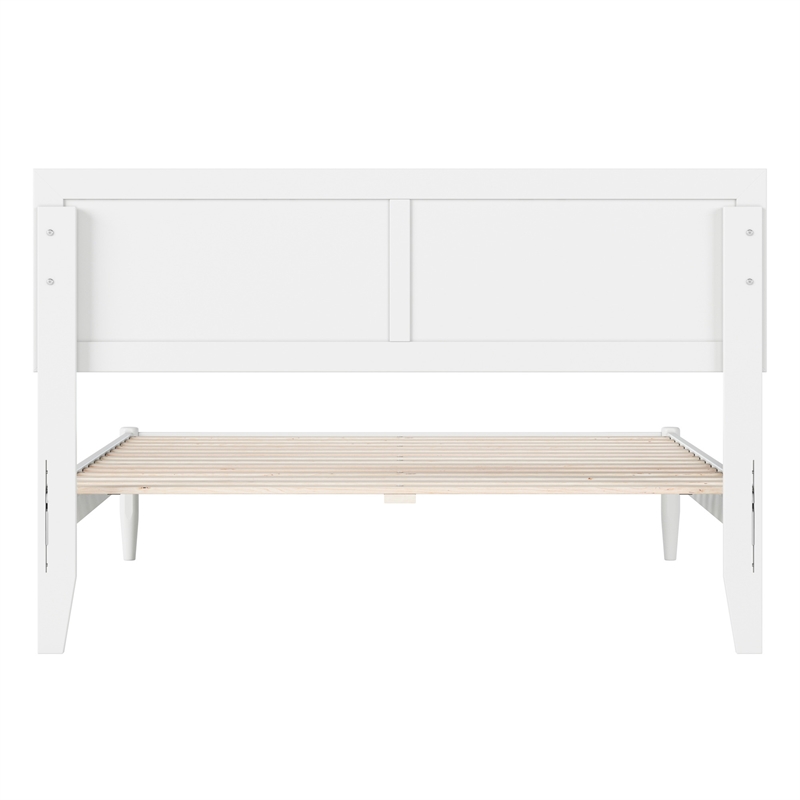Ellarie Full Solid Wood Platform Bed in White