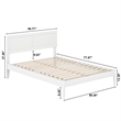 Ellarie Full Solid Wood Platform Bed in White