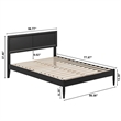 Ellarie Full Solid Wood Platform Bed in Black
