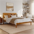 Ellarie Full Wood Platform Bed in Light Toffee