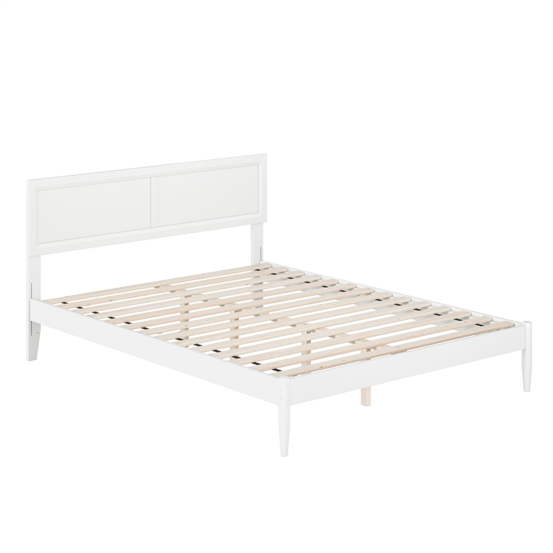 Ellarie Queen Solid Wood Platform Bed in White