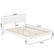 Ellarie Queen Solid Wood Platform Bed in White