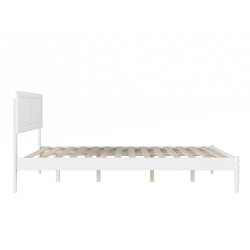 Ellarie Queen Solid Wood Platform Bed in White