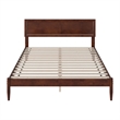 Ellarie Queen Solid Wood Platform Bed in Walnut