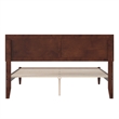 Ellarie Queen Solid Wood Platform Bed in Walnut