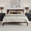 Ellarie Queen Solid Wood Platform Bed in Walnut