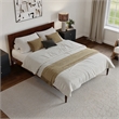 Ellarie Queen Solid Wood Platform Bed in Walnut