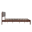 Ellarie Queen Solid Wood Platform Bed in Walnut