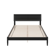 Ellarie Queen Solid Wood Platform Bed in Black