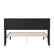 Ellarie Queen Solid Wood Platform Bed in Black