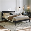 Ellarie Queen Solid Wood Platform Bed in Black