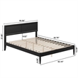 Ellarie Queen Solid Wood Platform Bed in Black