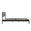 Ellarie Queen Solid Wood Platform Bed in Black