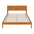 Ellarie Queen Wood Platform Bed in Light Toffee