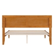 Ellarie Queen Wood Platform Bed in Light Toffee