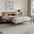 Ellarie Queen Wood Platform Bed in Light Toffee