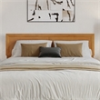 Ellarie Queen Wood Platform Bed in Light Toffee