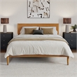 Ellarie Queen Wood Platform Bed in Light Toffee