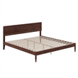 Ellarie King Wood Platform Bed in Walnut