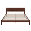 Ellarie King Wood Platform Bed in Walnut