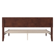 Ellarie King Wood Platform Bed in Walnut
