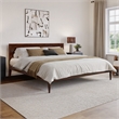 Ellarie King Wood Platform Bed in Walnut