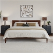 Ellarie King Wood Platform Bed in Walnut