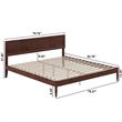 Ellarie King Wood Platform Bed in Walnut