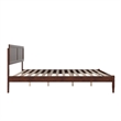 Ellarie King Wood Platform Bed in Walnut